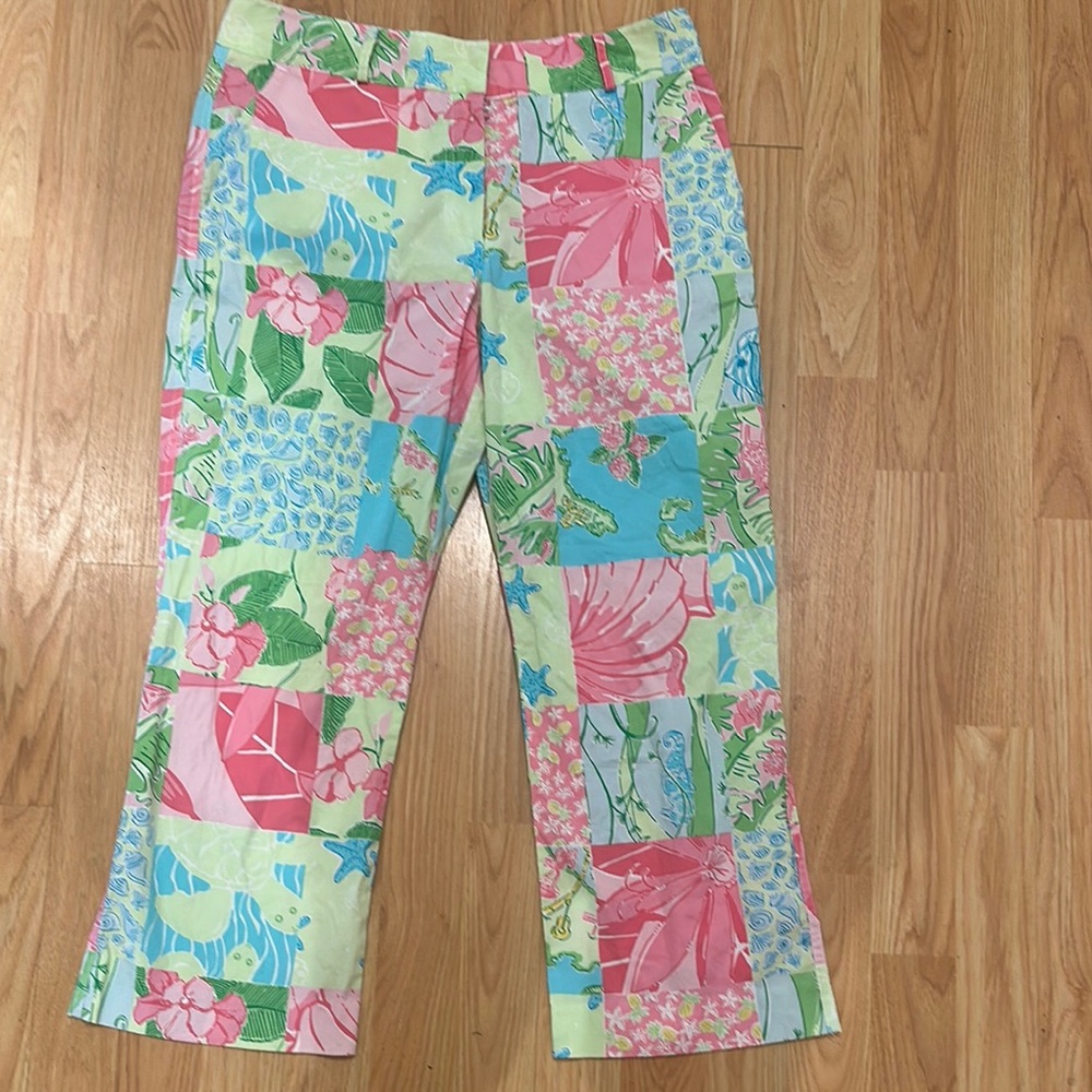 Lilly Pulitzer Multicolor Patchwork Cropped Pants